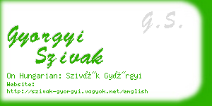 gyorgyi szivak business card